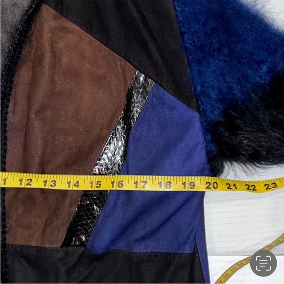 Vintage Leather Patchwork Kimono Jacket - Picture 9 of 12